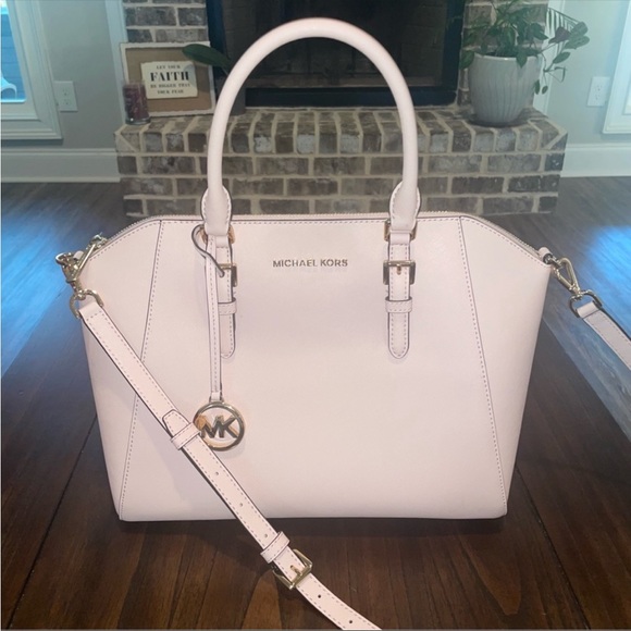 Michael Kors Satchel Crossbody Medium Soft Pink Like New! - Picture 3 of 16